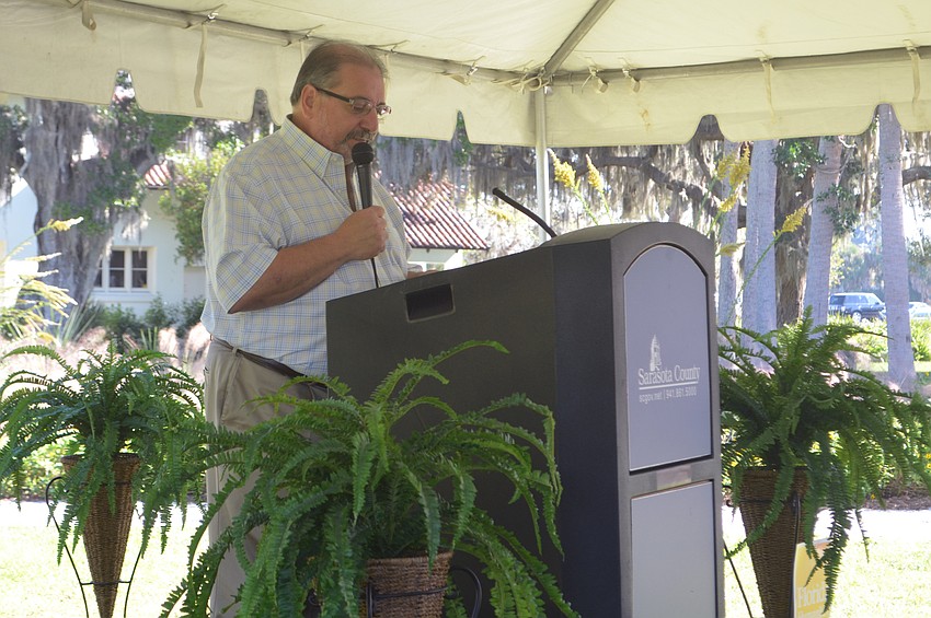 Sarasota County Commissioner Alan Maio attended the ceremony and spoke about the importance of parks to Sarasota County.