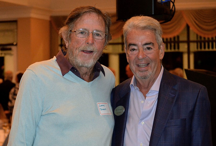 Robert T. Ruff award recipient  Larry Straff and Longboat Key Club Tennis Association President Larry Coleman