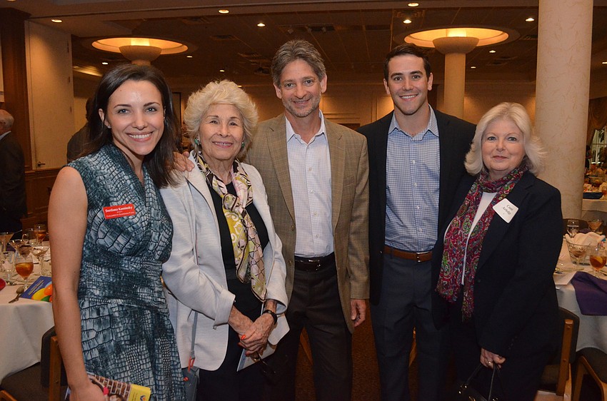 Svetlana Kaminsky, office manager at Children’s Guardian Fund, with Carol Siegler, Marty Kossoff, Luke Nicholas and Conni Arledge