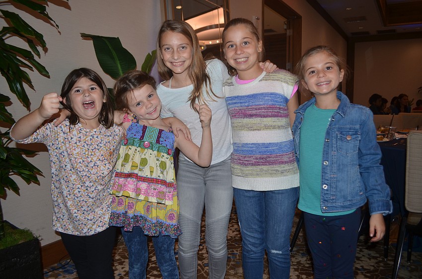 Brooke Feldman, Crosby Arent, Riley mari, Samantha Fineman and Lanie Fineman all pose for a photo during Southside's Farm to Fork dinner Tuesday night at The Francis.