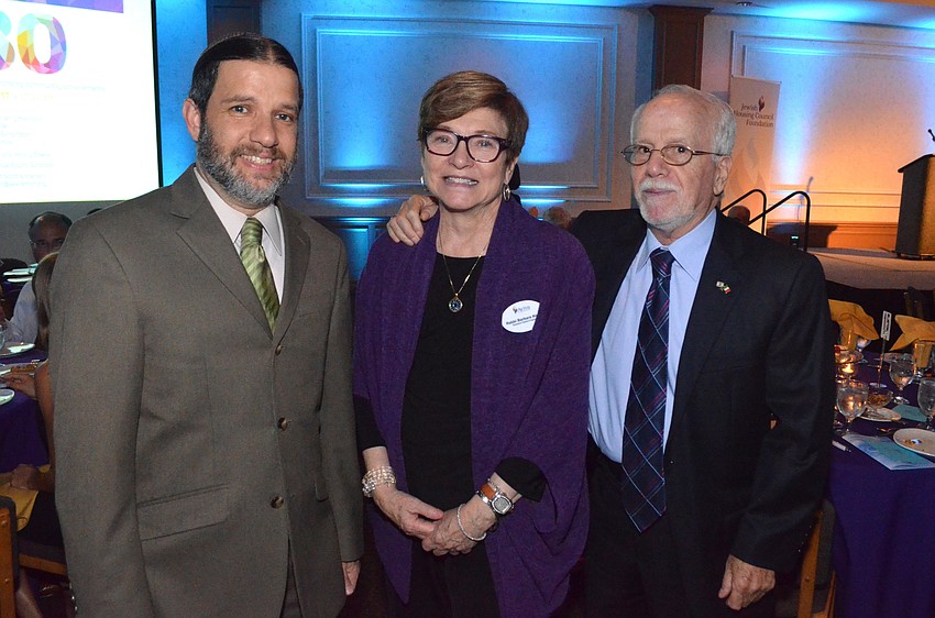 Rabbi Michael Werbow, Rabbi Barbara Aiello and Dr. Enrico Mascaro