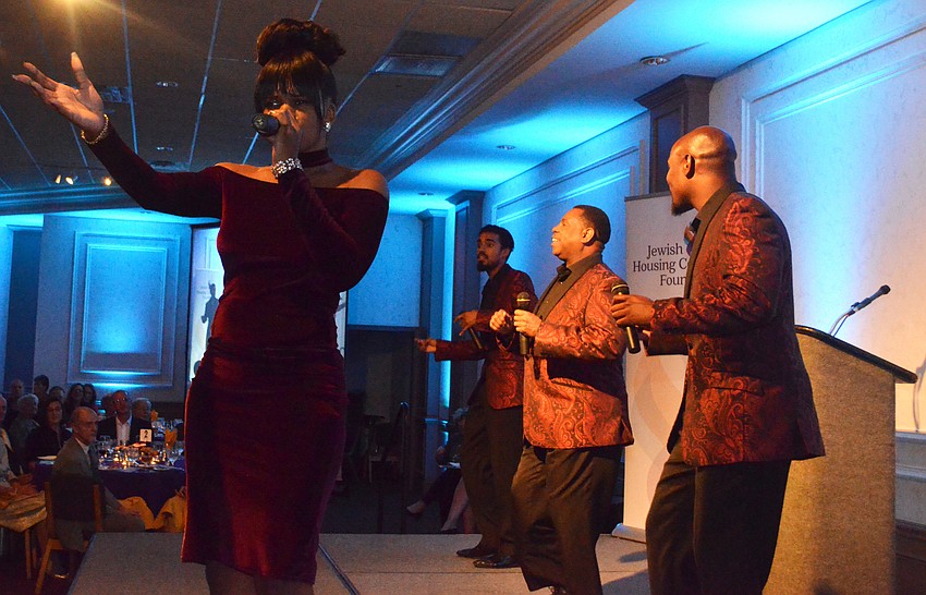 Members of the Westcoast Black Theatre Troupe perform “Dancing in the Street.”