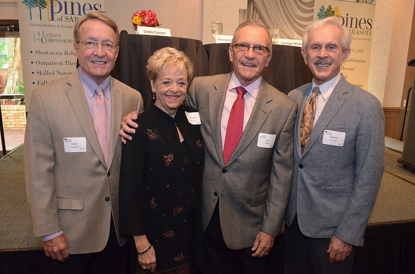 John Halstead, Lorraine Murphy, Lee Holden and Dick Smothers