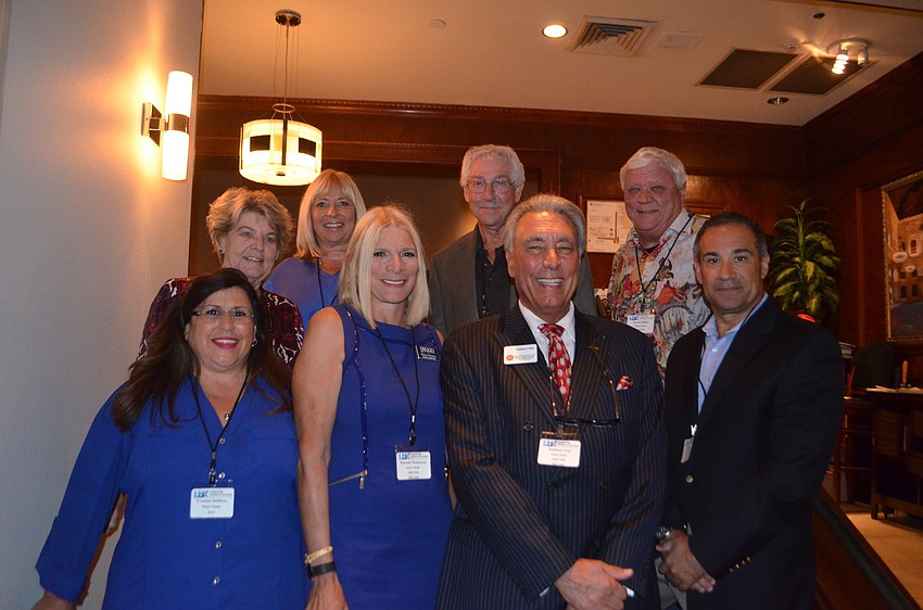 Previous chairmen and women; back row: Sandy Tull, Michele Knuese, Tim Fields and David Miller; front row: Yvonne Schloss, Marnie Matarese, Andrew Vac and Jeff Mayers