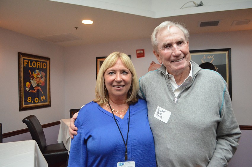 Michele Kneuse, past chamber chairwoman, and Howard Rookes