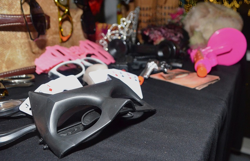 Guests got to dress up and use props of all varieties before getting their picture taken by Venice Photo Booth.