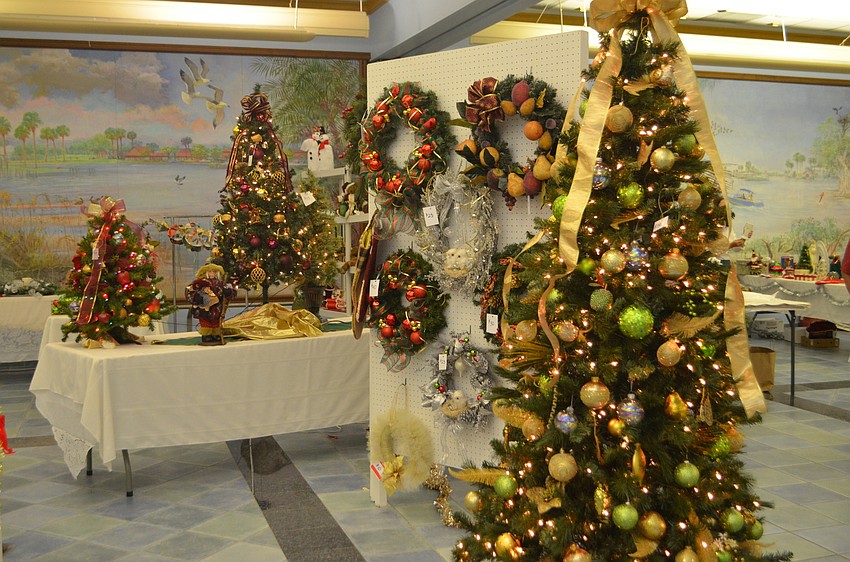 Christmas trees and wreaths were on display and for sale during the St. Mary Christmas Bazaar on Nov. 19.