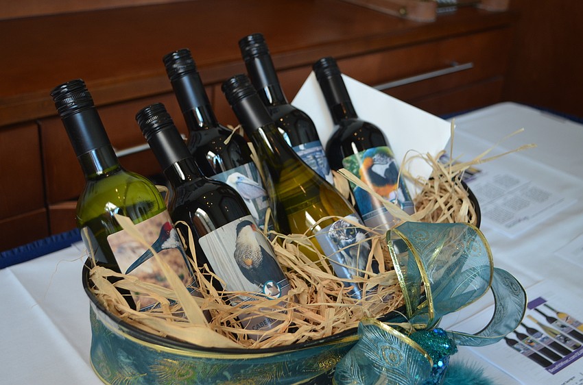 The raffle prize was six bottles of Seabirds Vineyard wine.