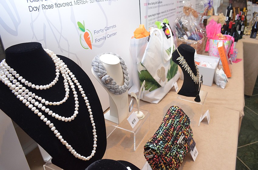 A Tiffany Baroque pearl necklace was one of several jewelry pieces available through the silent auction.