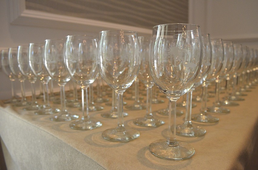 Every wine glass used during the event was engraved with the Wine Women and Shoes logo.