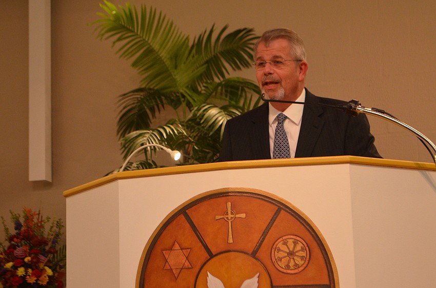 Rabbi Stephen Sniderman of Temple Beth Israel gave the service’s message this year. He encouraged those present to really listen to God’s message and act on it instead of just listen.