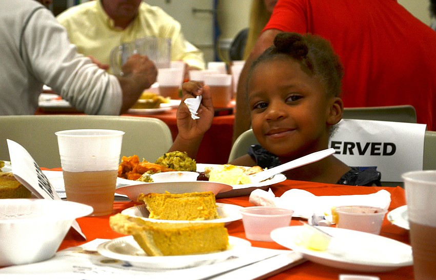 Mimi Winston said her favorite part of the meal was the turkey.