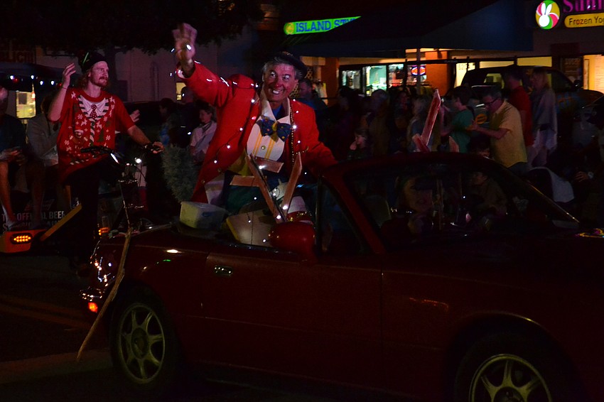 Floats for local businesses participated in the  Light Up The Village parade Saturday, Nov. 26.