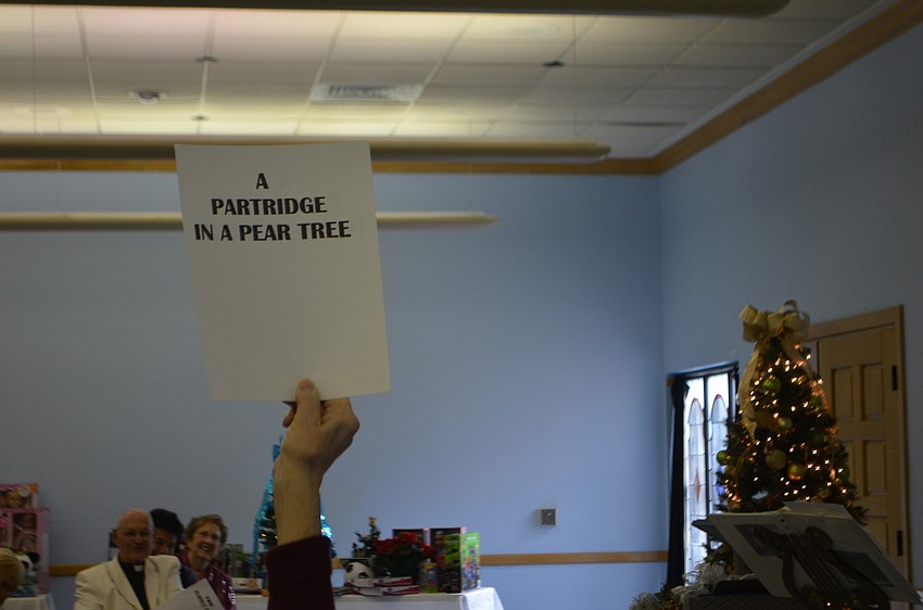 Toward the end of the performance Michelle Giglio had attendees sing along with “The Twelve Days of Christmas.”