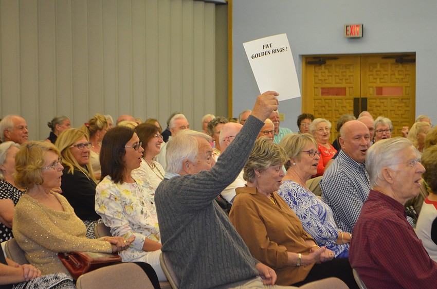 Attendees were broken up into groups to sing along to “The Twelve Days of Christmas.”