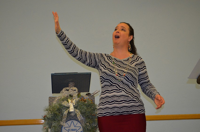 Opera singer Michelle Giglio performs at the St. Mary, Star of the Sea, Catholic Church on Dec. 1.