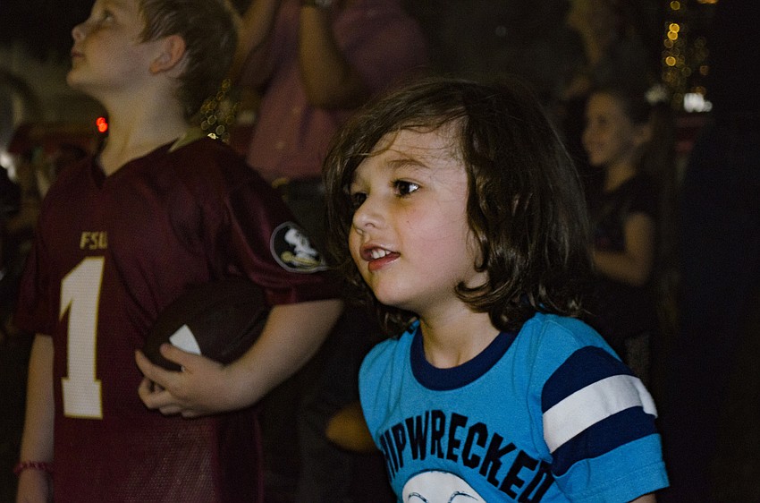 Paul Schutze admires the downtown Christmas tree lights.