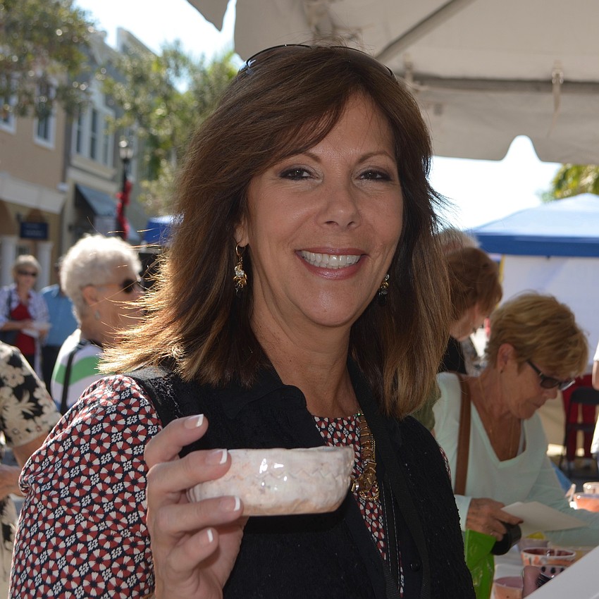 Lakewood Ranch' s Linda Hamil holds her bowl of choice.