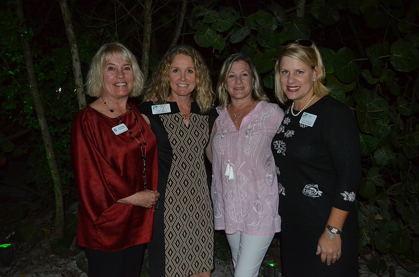Terri Kinder, vice president of Anna Maria Island Chamber of Commerce, Jahna Allen, vice president of community development for the Manatee Chamber, Deb Wing, Anna Maria Island Chamber and Jacki Dezelski, executive vice president of the Manatee Chamber