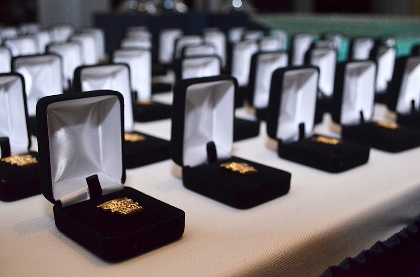 New Corinthian Society inductees were awarded gold pins.