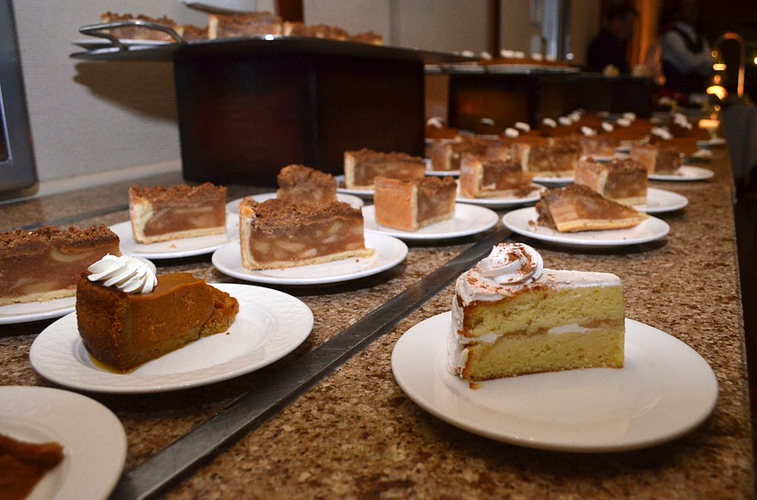 Guests were treated to several flavors of cake for their dessert course at Sarasota Yacht Club.