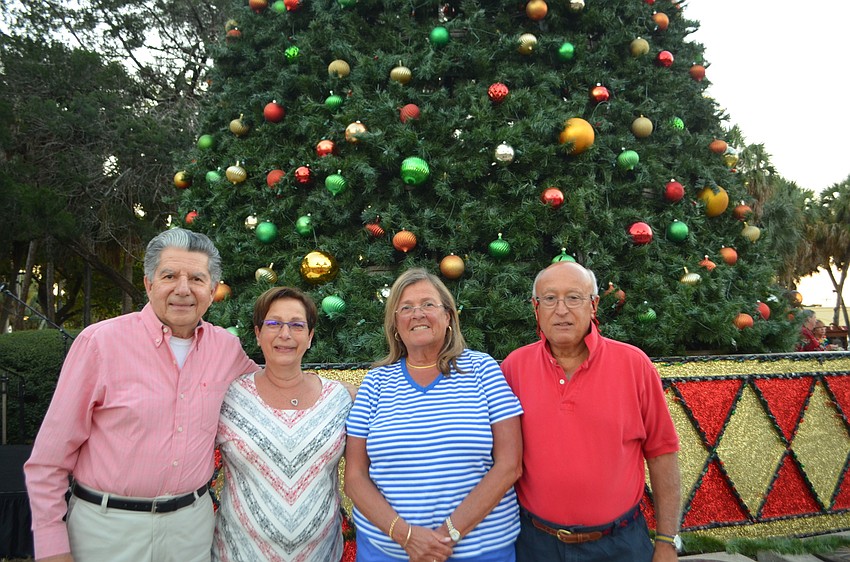 Lenny and Theresa DiStefano and Anne and Hugh Fiore, president of the St. Armands Circle Residents’ Association.