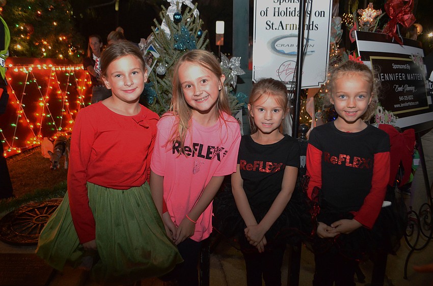 Bella Brost, 9, Julie Harris, 8, Hailey Dillon, 5, and Molly Harris, 6