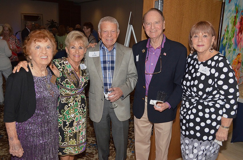 Compeer Sarasota Chapter Founder Ann Hartka, Compeer Founder Bunny Skirboll, Mort Skirboll and Glen and Helen Glaser