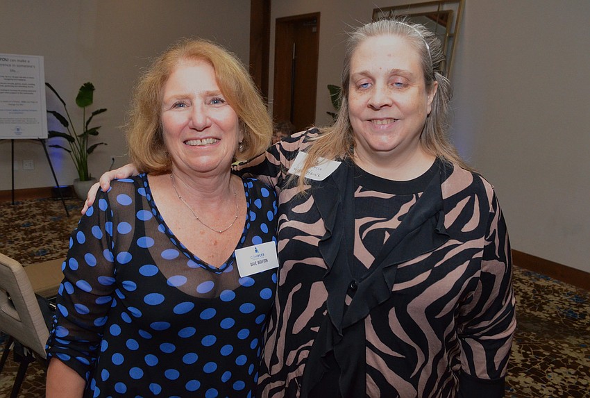 Volunteer Dale Wolfson with her match, Hope Heine