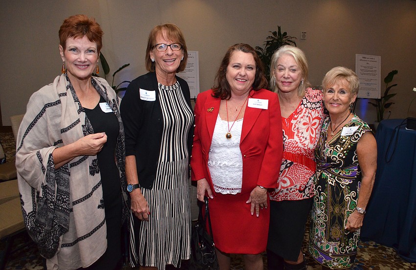 Compeer Director Lynn Buehler, Bernadette Gottschalk, Shari Brickley, Norma Salvin and Compeer Founder Bunny Skirboll