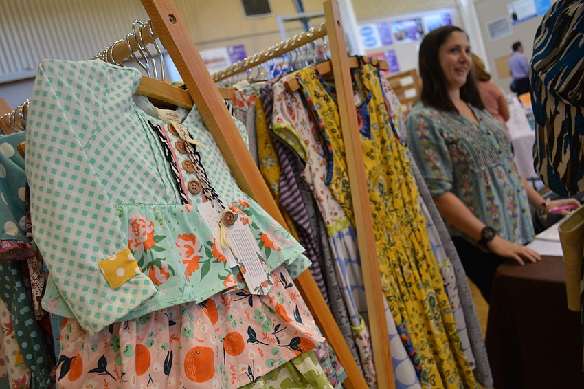 Natilda Jane Clothing was on hand to purchase by distributor Victoria Cobb, of Lakewood Ranch, pictured in the background.