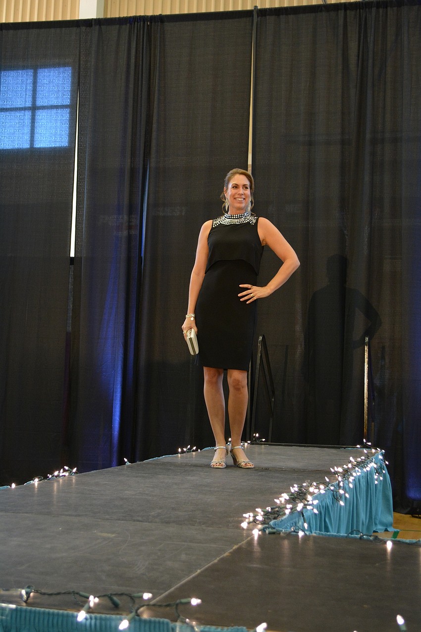Lakewood Ranch YMCA zumba and water aerobics instructor Marni Mount models a dress from Panache.