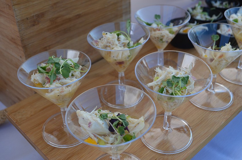 Sand Dollar Restaurant served crab ceviche as an option to attendees.