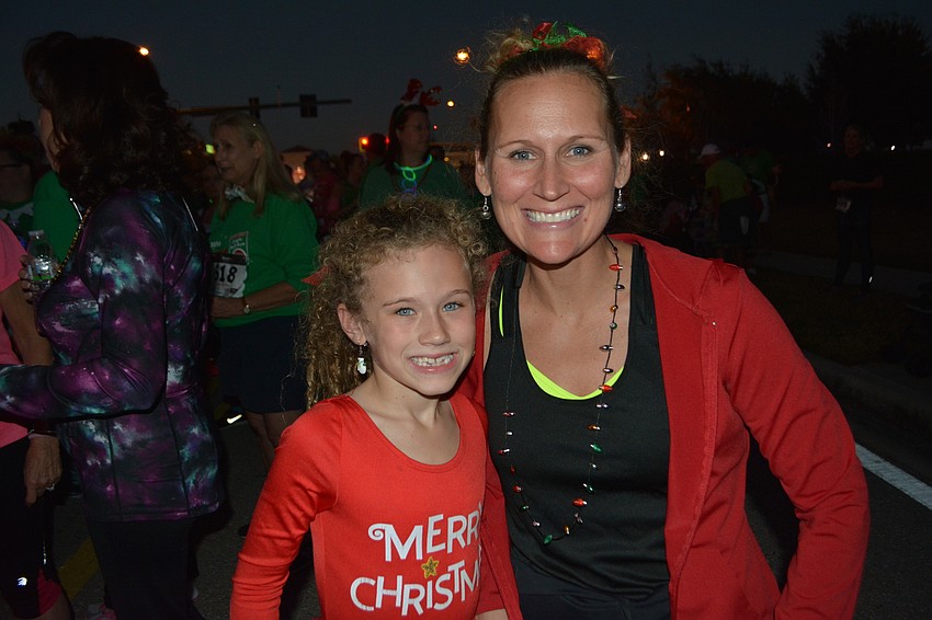 7-year-old Alexis Hutter ran the race with her mom, Tracy Hutter.