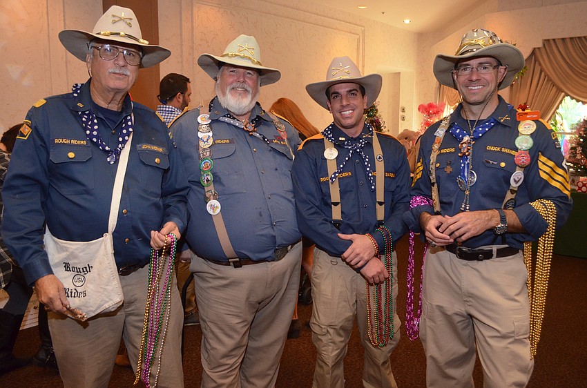 Rough Riders Honor Guard members John Werner, Mike Baker, Andrew Barba and Chuck Shanberg