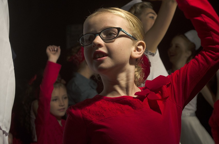 Gabriella Huff practices her routine.