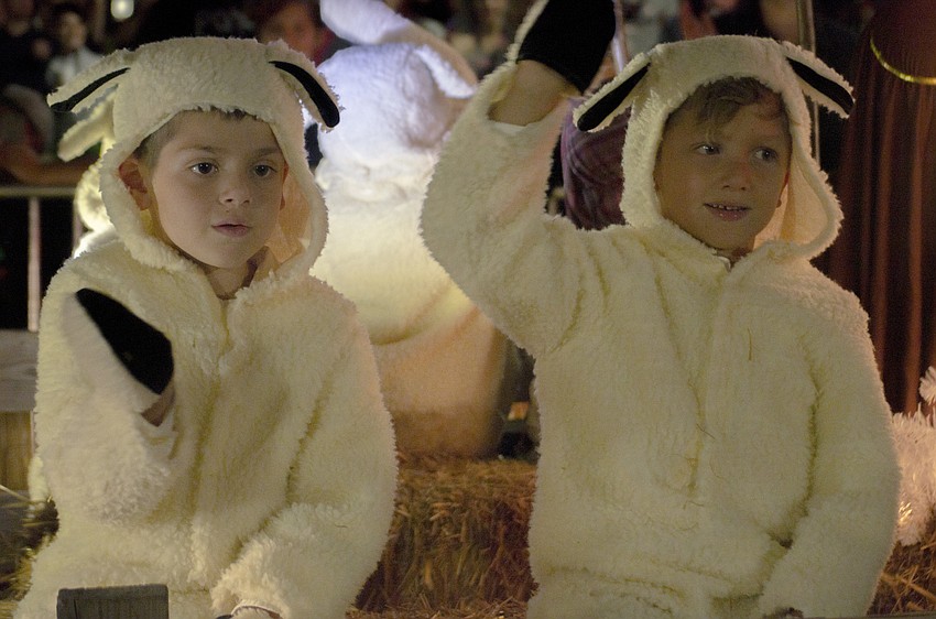 Louis Santora and Noah Casagnol ride on Foundation’s Academy’s float.