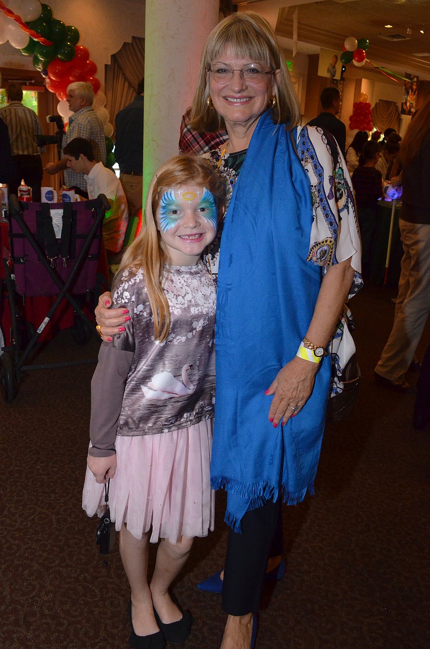 Isla Cawley, 7, with Sally Trout, her grandmother