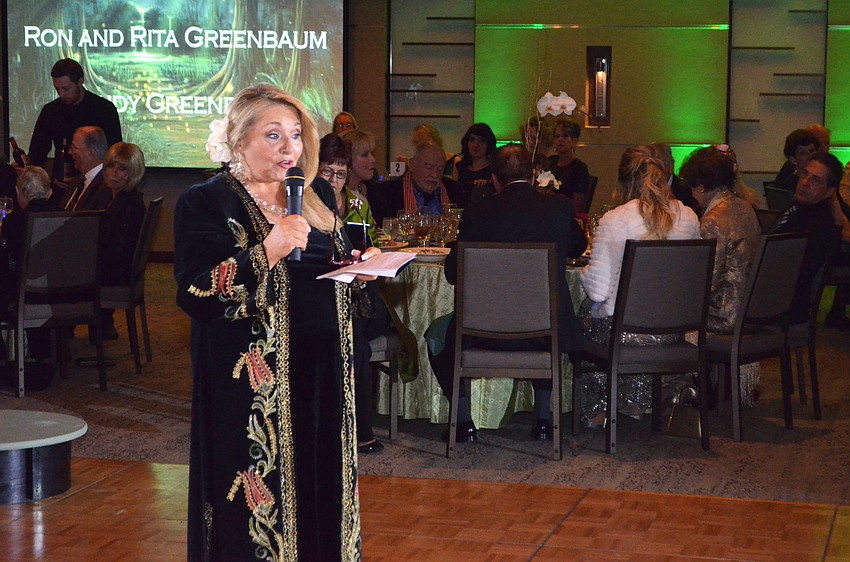 Sponsorship Chair and Board President Ida Zito welcomes the crowd.