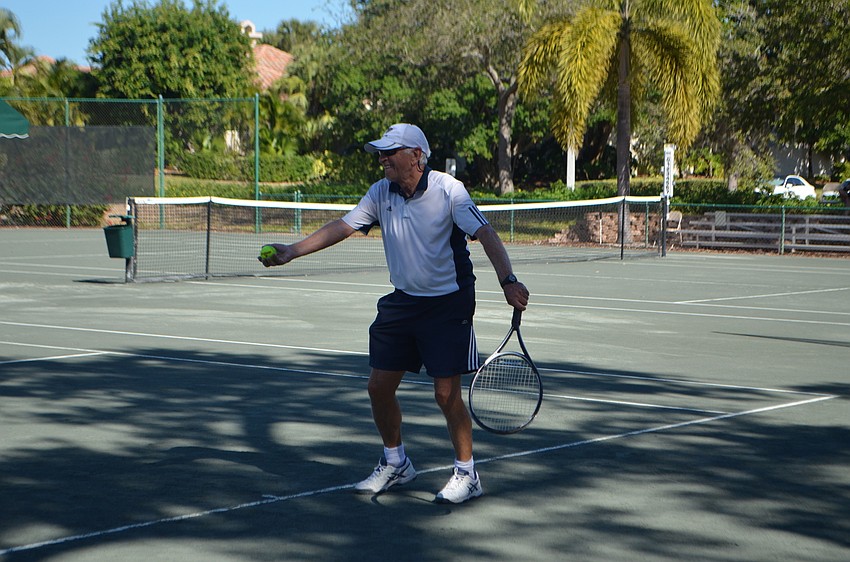 Joseph Bachmann defeated Frank Hagelshaw in the men’s 75 singles division.