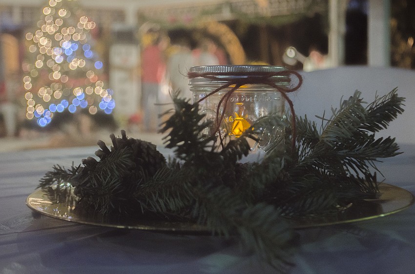 Laurel Park resident Teal White created the table settings for the evening.