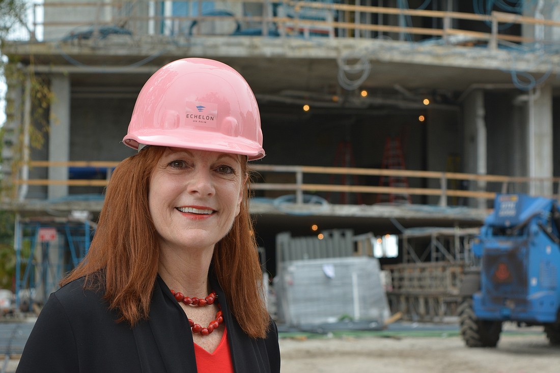 Amy Drake, president of Property Perspectives, is handling marketing for the 18-story Echelon on Palm and the coming Seven One One Palm, both luxury condominium buildings downtown.