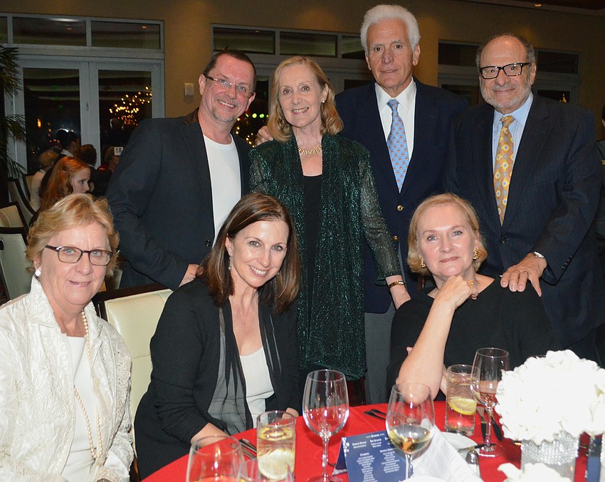(Back to front) Director Iain Webb, Margaret Barbieri, Frank Martucci, Honorary Chairman and Sarasota Ballet Executive Director Joe Volpe, Katherine Martucci, Sandra Jennings and Jean Volpe