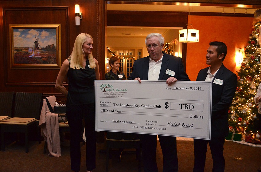 Michael J. Renick and Co. will be giving the Longboat Key Garden Club $12,000 and an additional $1,000 for every house closed in 2017.