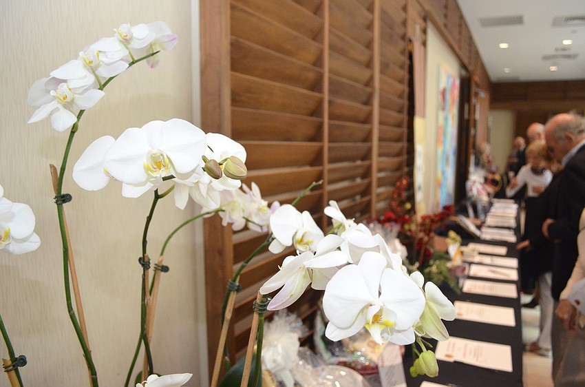 An orchid arrangement valued at $150 was available through the silent auction.