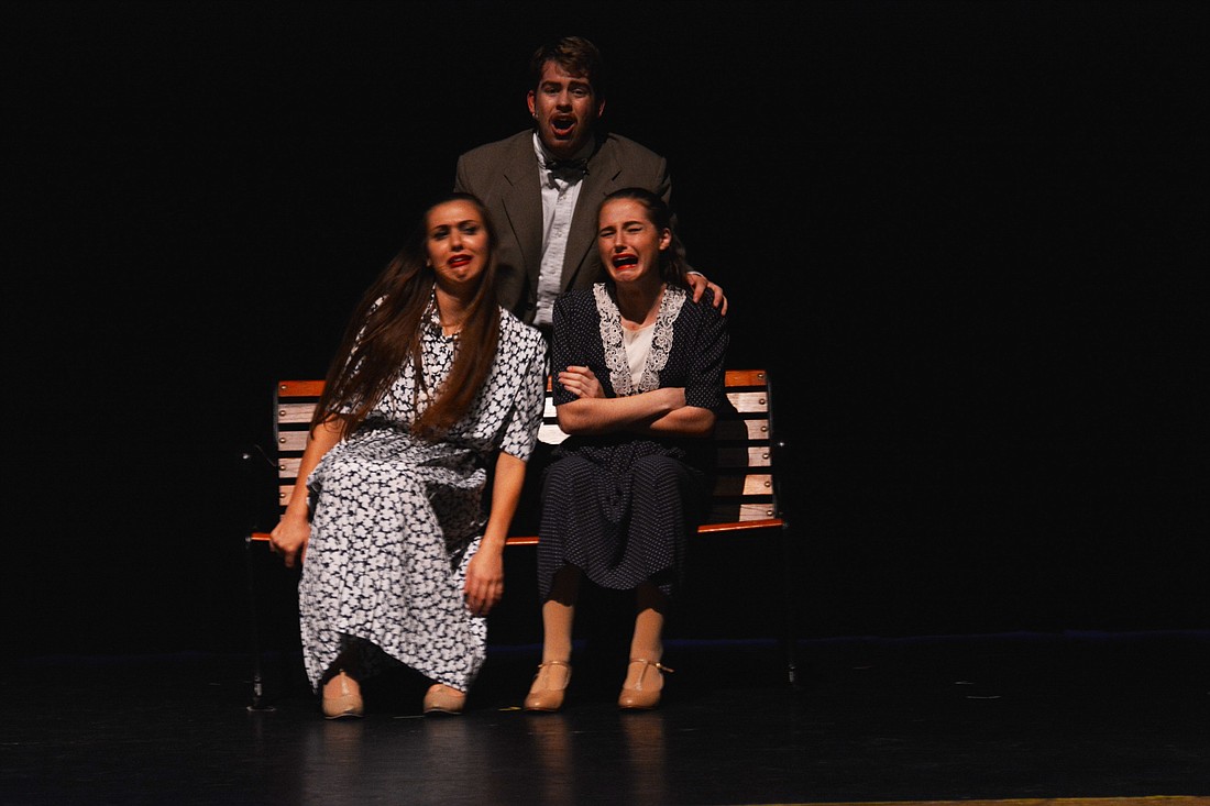 Kerri Crowley, Jackson Helwege and Alexandria Rogalski perform "Put on a Happy Face," from "On the Town."