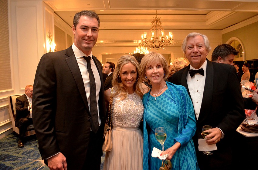 Rogan Donelly,  event committee member Jenna Leigh Fabick and Susan and Tim Clarke