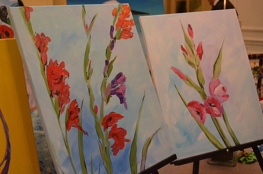Painting and other creations made by Easter Seals artists were on display at the 70th Anniversary Celebration.