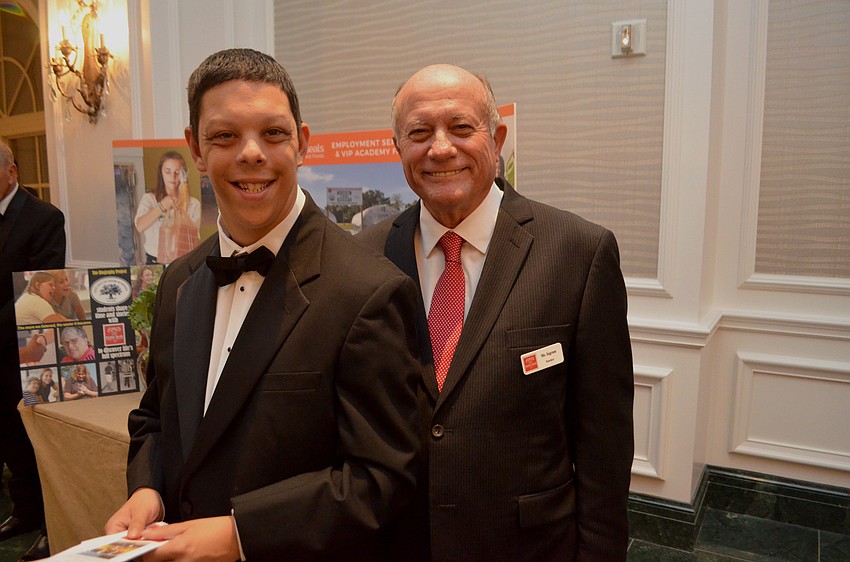 Dalton Rimer and Mike Ingram, a teacher for Easter Seals