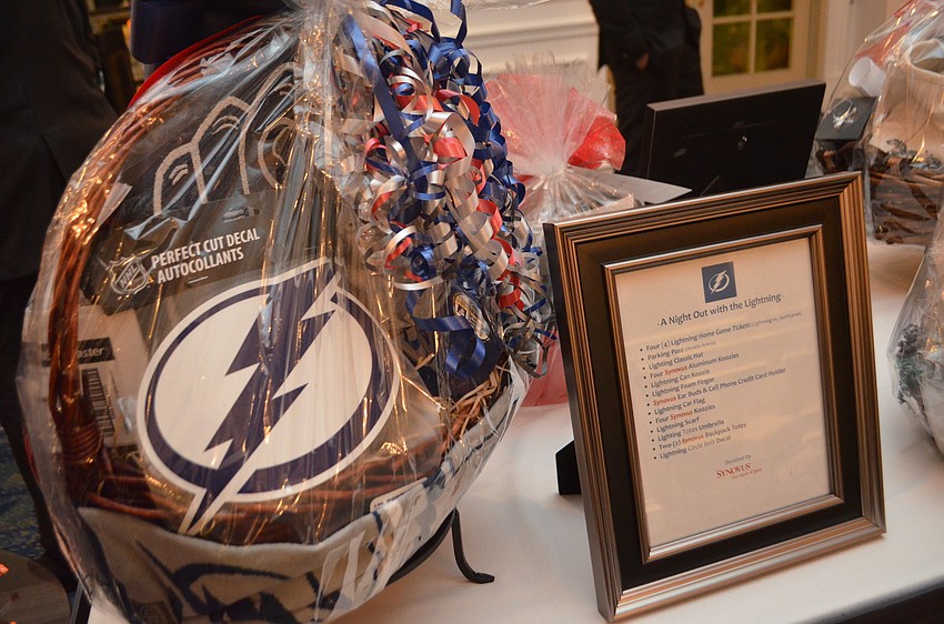 Twelve raffle items were up for bid at the Easter Seals 70th Anniversary Celebration.